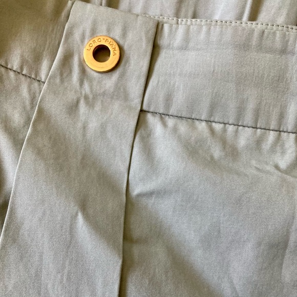 Loro Piana Green Cotton A Line Skirt - Picture 5 of 12